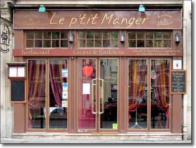 Pariis Restaurants Le Ptit Manger facade
