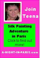 Join Teena Hughes for a fantastic silk painting adventure in Paris!