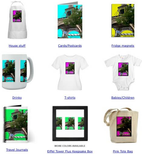 Buy gifts from Paris, France designed with photos from Teena Hughes