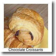 What to eat in Paris? Chocolate croissants are a delicious treat for breakfast.