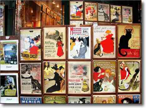 Paris France Christmas markets and posters