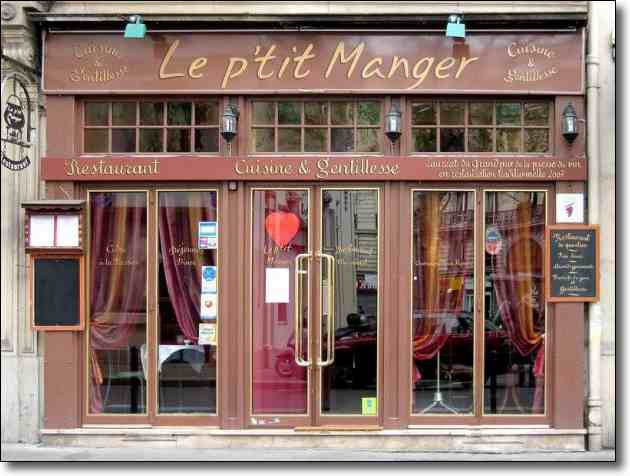 Pariis Restaurants Le Ptit Manger facade Pariis Restaurants Le Ptit Manger facade