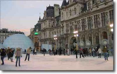 Things to do in Paris in January - iceskating at l'Hotel de Ville