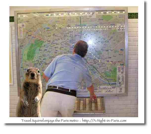 Travel Squirrel in the Paris Metro